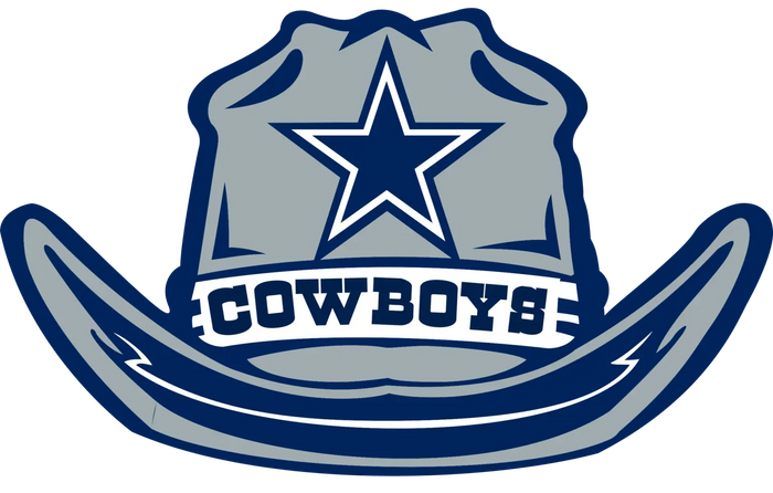 Dallas Football Cowboy Hat Design pressed on a garment