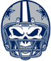Dallas Football Skull Helmet Design - DTF Ready To Press - DTF Dallas 