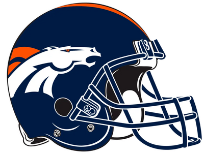 Denver Brancos Football Helmet Design - DTF Ready To Press - DTF Dallas 