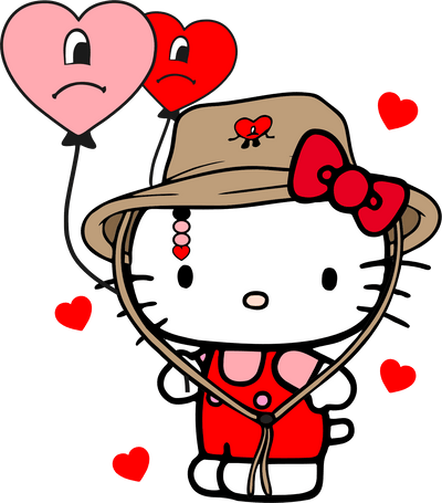 Hello Kitty and Bad Bunny Valentine's Design | DTF Dallas - DTF Dallas 