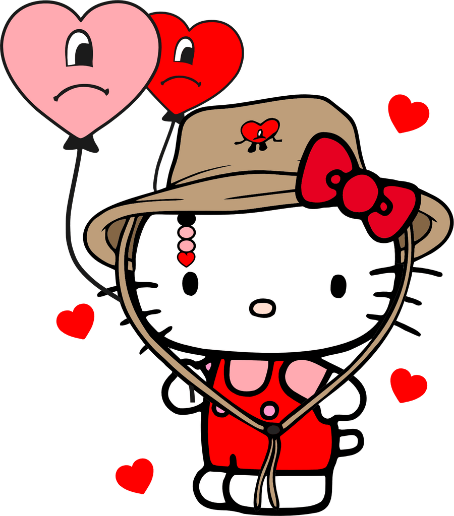 Hello Kitty and Bad Bunny Valentine's Design | DTF Dallas