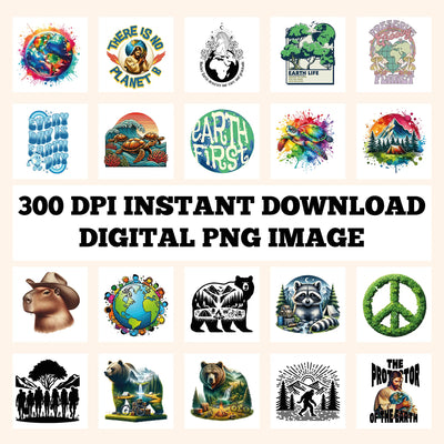Earth Day Designs Digital PNG - DTF Dallas 
