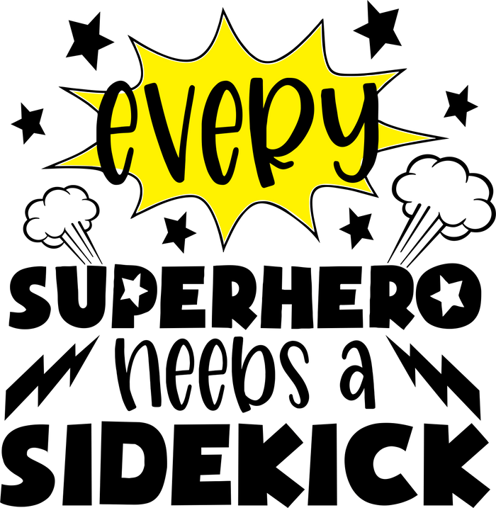 Superhero Dad Design pressed on a garment