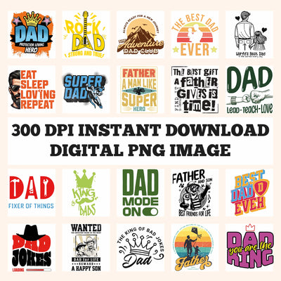 Father's Day Designs Digital PNG - DTF Dallas 