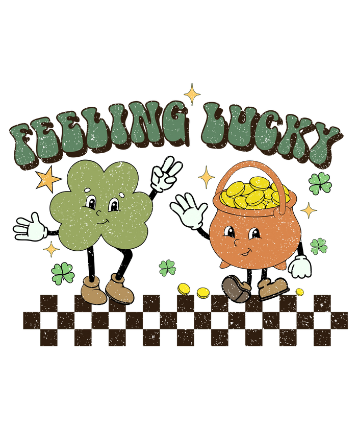 Feeling Lucky St. Patty's Day Design pressed on a garment