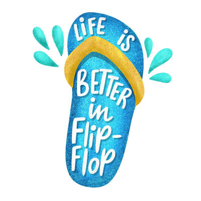 Funny Flip-Flop Design - DTF Ready To Press - DTF Dallas 