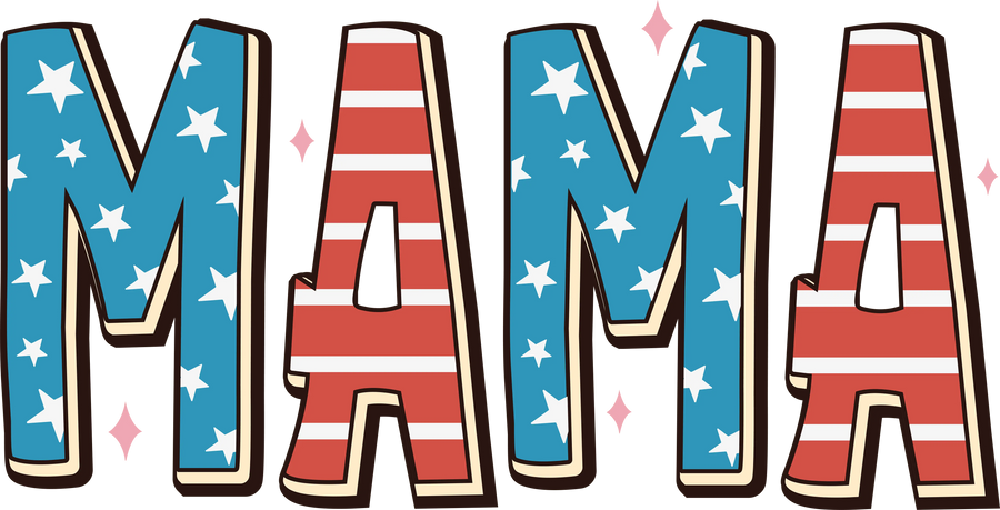 Patriotic Mama Design - DTF Ready To Press