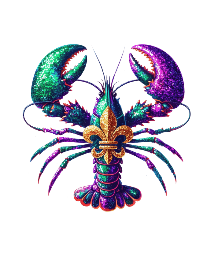 Mardi Gras Crap Design pressed on a garment