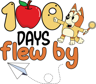 100 Days Flew By Bingo Design Ready to Press V2 | DTF Dallas - DTF Dallas 