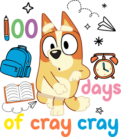 Bingo 100 Days of Cray Cray School Design | DTF Dallas - DTF Dallas 