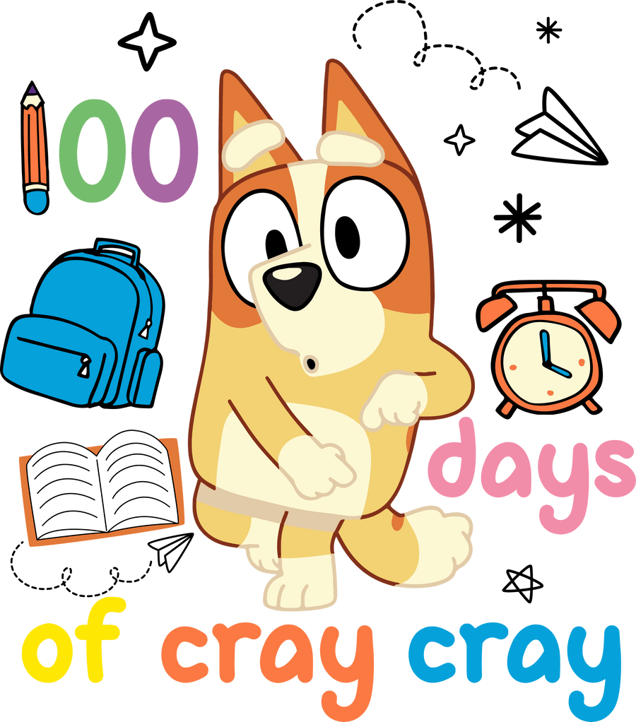 Bingo 100 Days of Cray Cray School Design | DTF Dallas
