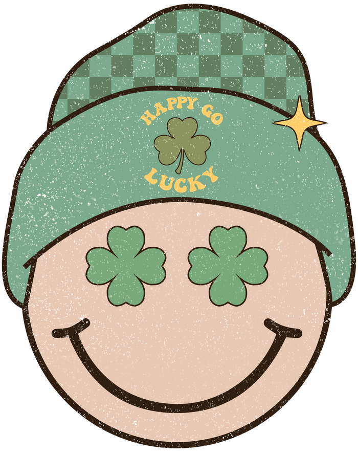 Smile Saint Patrick's Day Design pressed on a garment