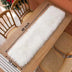 White Shaggy Faux Fur Table Runner – Soft Winter Table Decor