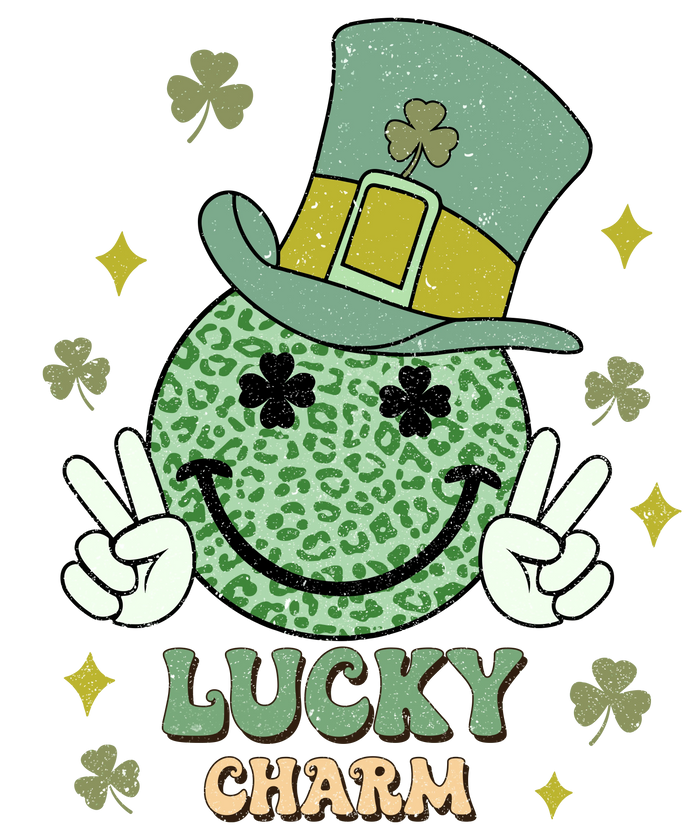 Lucky Charm Smile Saint Patrick's Day Design pressed on a garment