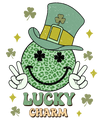 Lucky Charm Smile Saint Patrick's Day Design - DTF Ready To Press