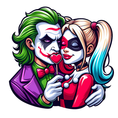 DC Joker And Harley Quinn Lover Design - DTF Ready To Press - DTF Dallas 