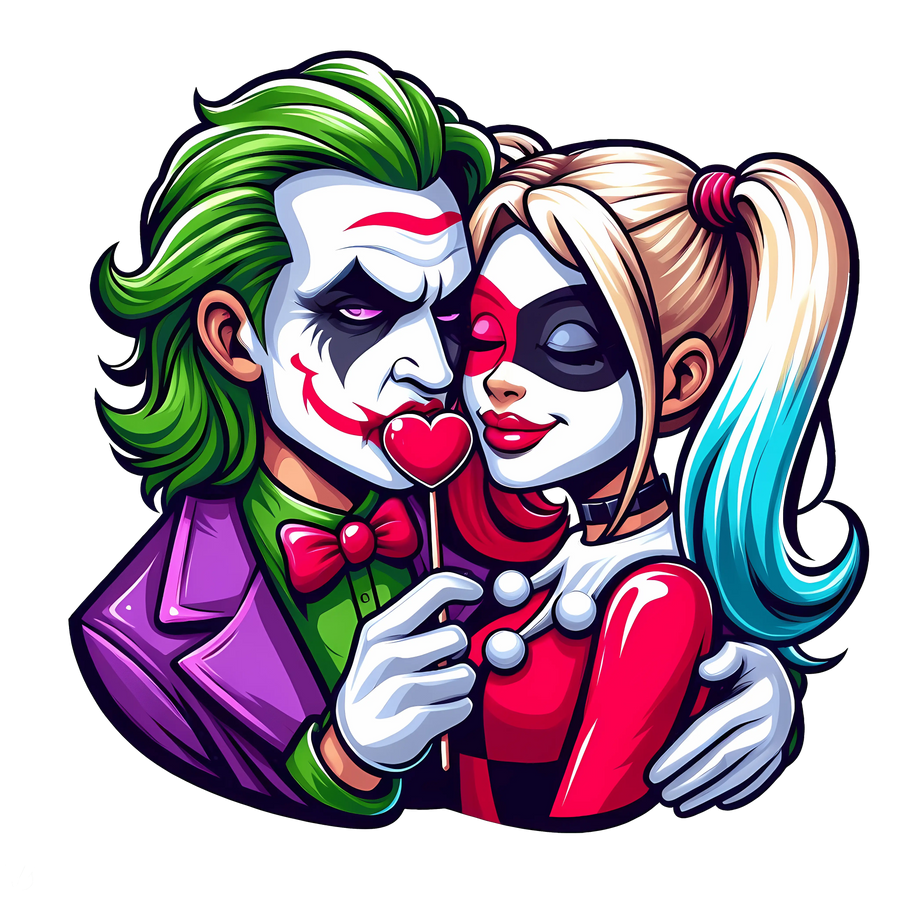 DC Joker And Harley Quinn Lover Design - DTF Ready To Press