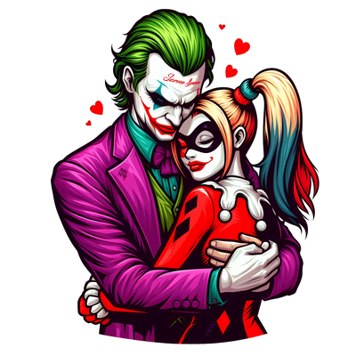 Joker and Harley Quinn Hug Me Design | DTF Dallas - DTF Dallas 