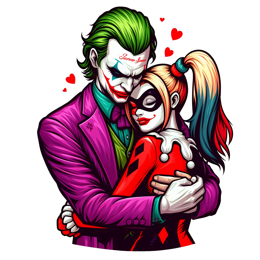 Joker and Harley Quinn Hug Me Design | DTF Dallas