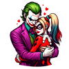 Joker And Harley Quinn Valentine's Day Hug Me Design - DTF Ready To Press