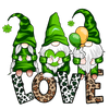 St Patricks Day Love Gnomes Design - DTF Ready To Press