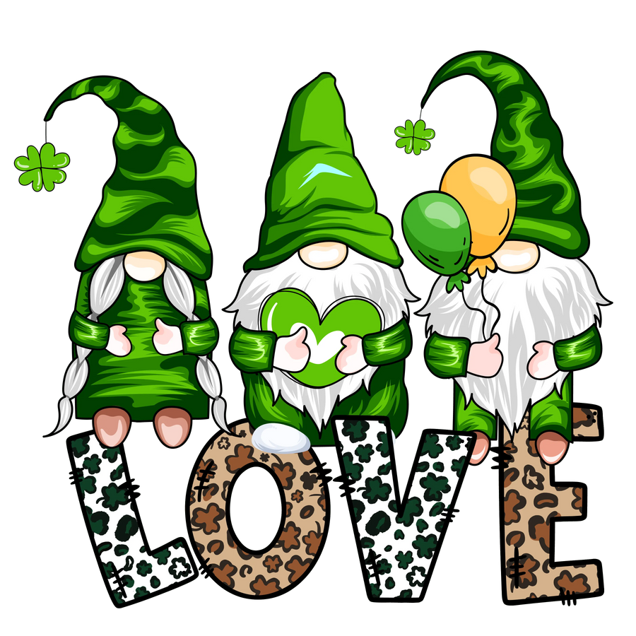 St. Patrick's Day Love Gnomes Design | DTF Dallas