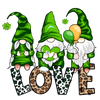 St Patricks Day Love Gnomes Design - DTF Ready To Press