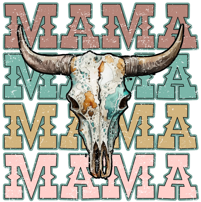 Western Mama Design pressed on a garment