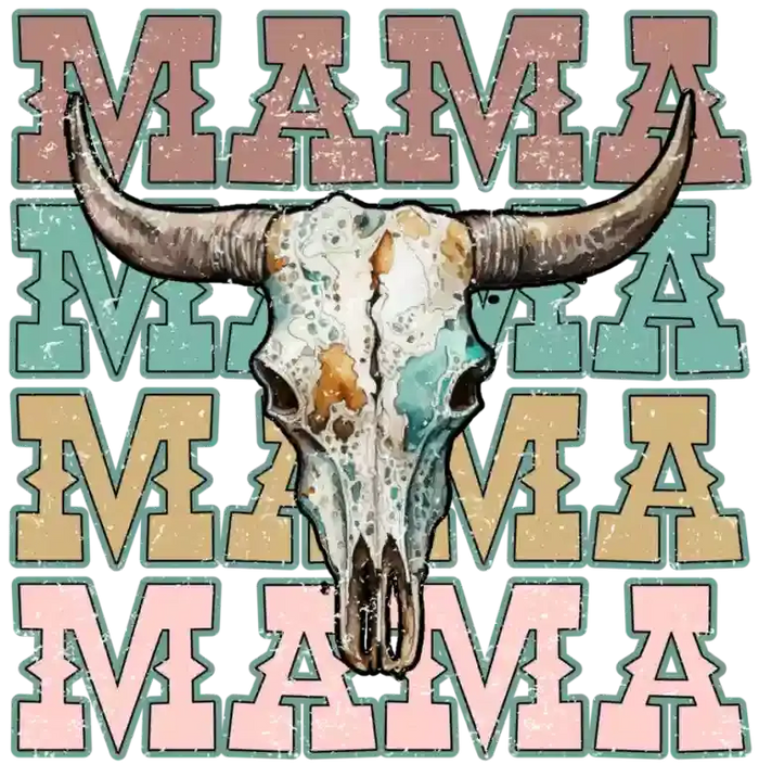 Western Mama Design pressed on a garment