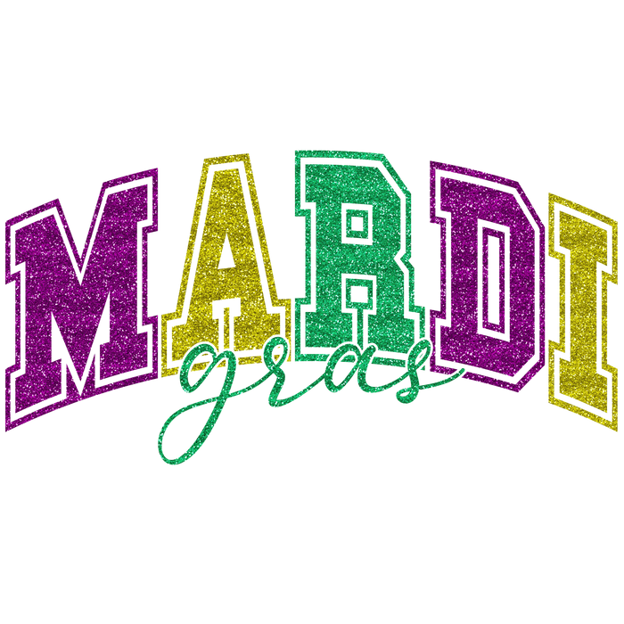 Party Mardi Gras Design pressed on a garment