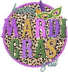 Happy Mardi Gras Y'all Leopard Design - DTF Ready To Press