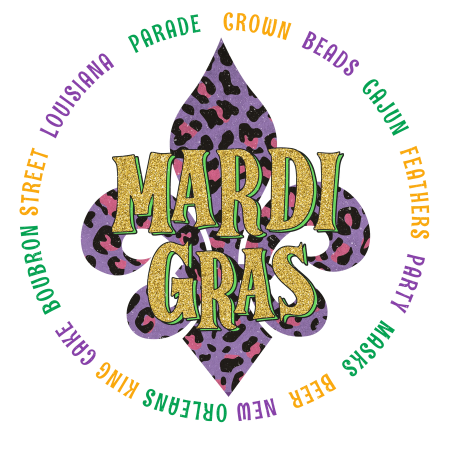 Cajun Feathers - Party Masks Mardi Gras Design | DTF Dallas