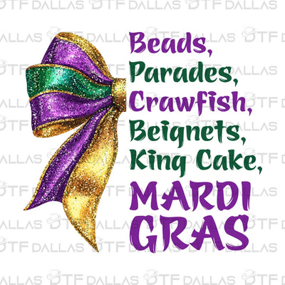 Mardi Gras Designs Digital PNG - DTF Dallas 