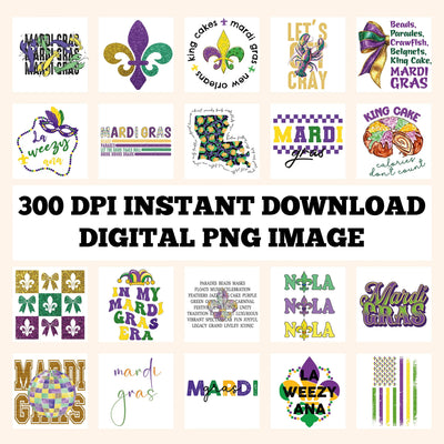 Mardi Gras Designs Digital PNG - DTF Dallas 