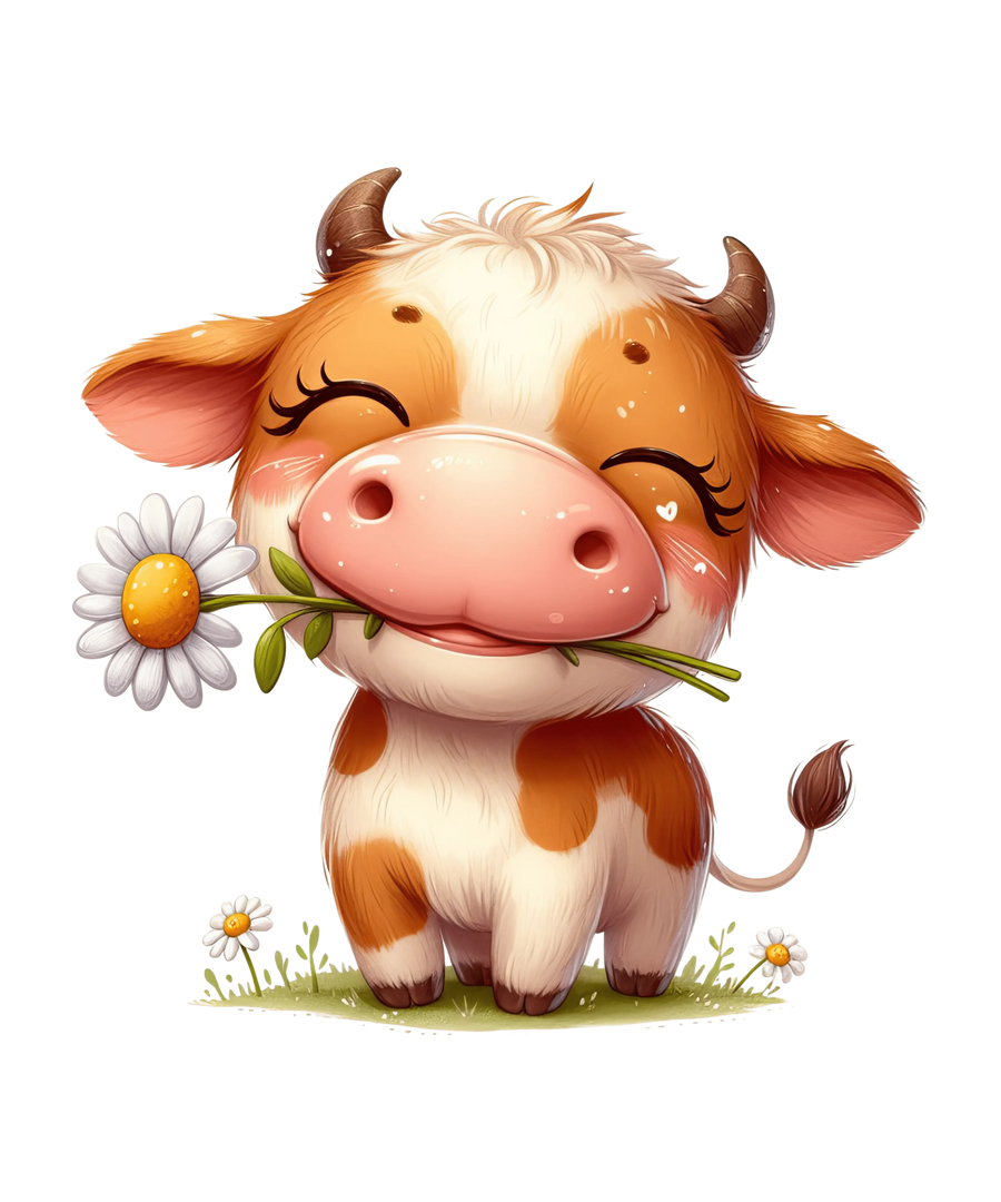 Cow and Daisy Valentine's Day Design | DTF Dallas