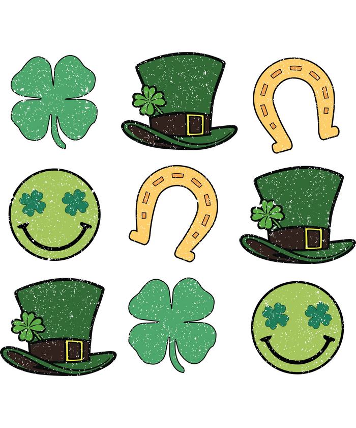 Lucky Horseshoe Saint Patrick's Day Design pressed on a garment