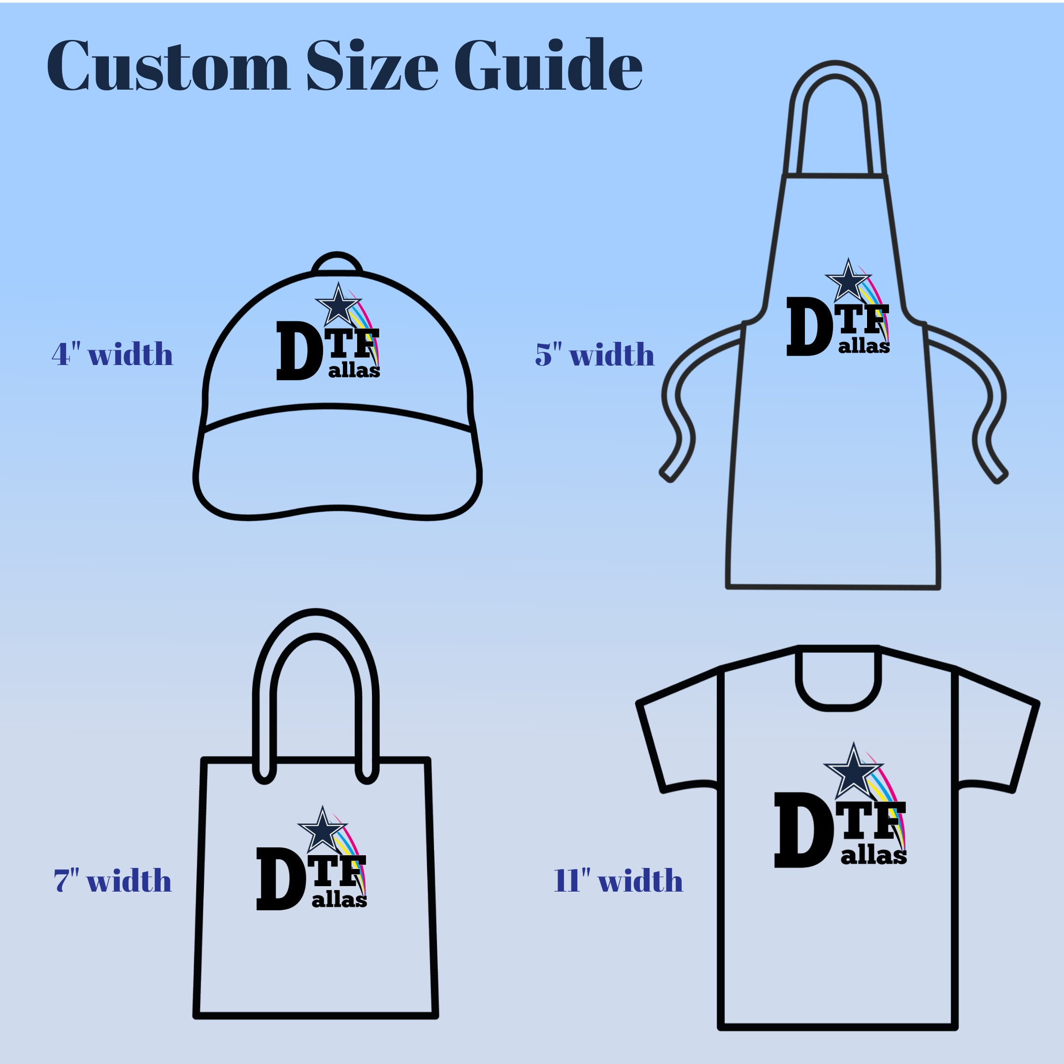 DTF Transfers by Size