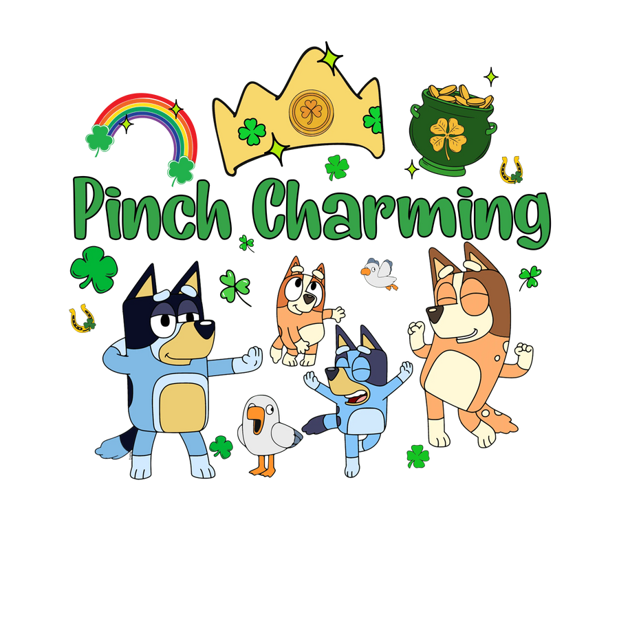 Saint Patrick's Day Bluey Friend Design | DTF Dallas