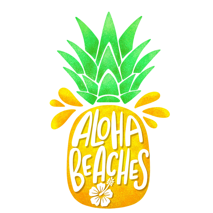 Aloha Beaches Design pressed on a garment
