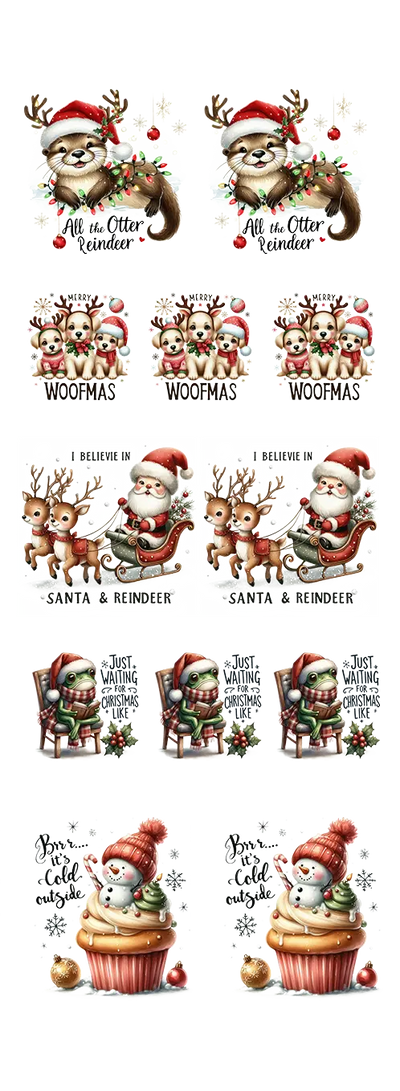 Christmas Cheer Collection Christmas DTF Gang Sheet 22"x60" Premade - DTF Dallas 