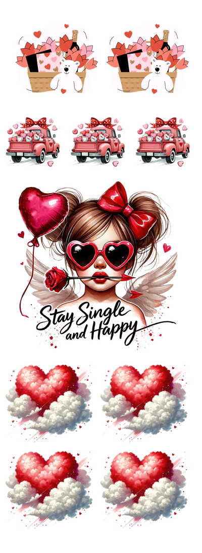 Celebrate Love with Our Valentine’s Day 22"x60" DTF Gang Sheet! - DTF Dallas 