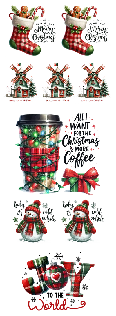 Cozy Christmas: DTF Gang Sheet: Christmas DTF Gang Sheet 22"x60" Premade - DTF Dallas 