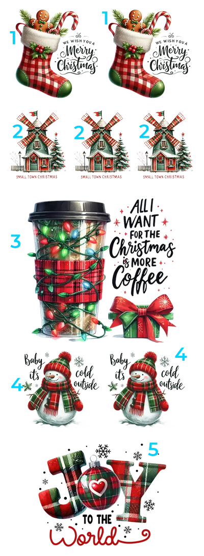 Cozy Christmas: DTF Gang Sheet: Christmas DTF Gang Sheet 22"x60" Premade - DTF Dallas 