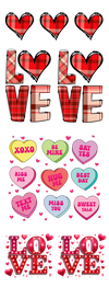 Plaid & Sweet: Valentine’s Day DTF Gang Sheet 22"x60" Premade DTF Gang Sheet