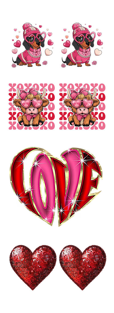 Paws & Hearts: Valentine’s Day DTF Gang Sheet 22"x60" Premade DTF Gang Sheet - DTF Dallas 