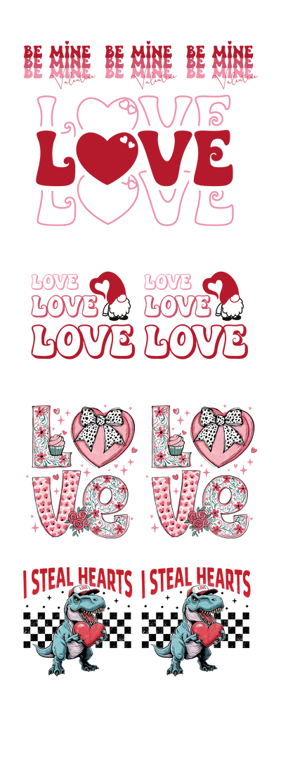 Fun & Festive: Valentine’s Day DTF Gang Sheet 22"x60" Premade DTF Gang Sheet - DTF Dallas 