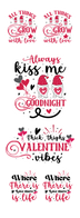 Love Quotes: Valentine’s Day DTF Gang Sheet 22"x60" Premade DTF Gang Sheet
