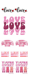 Sweet & Lovely: Valentine’s Day DTF Gang Sheet 22"x60" Premade DTF Gang Sheet