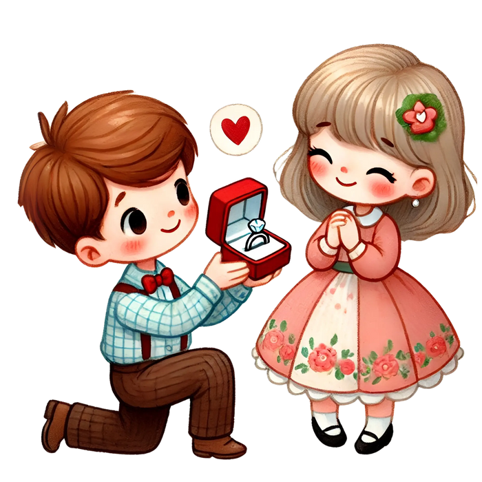 Valentine's Day Couple Design pressed on a garment