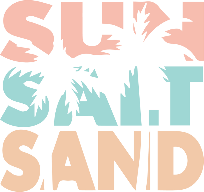 Sun Salt Sand   V1 pressed on a garment